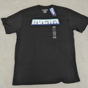 Bugha Mens Graphic T-Shirt XL Black Short Sleeve Fortnite Gamer Tee New